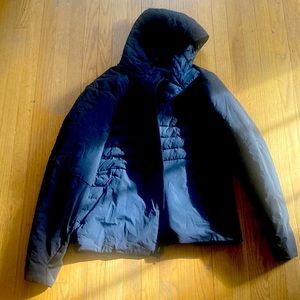 Black lulu hooded coat